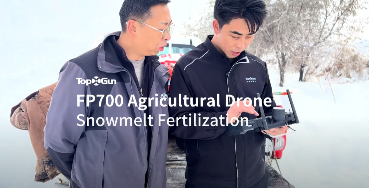 Drone Agrícola Topxgun FP700 | Fertilização de Neve Derretida com Topxgun FP700