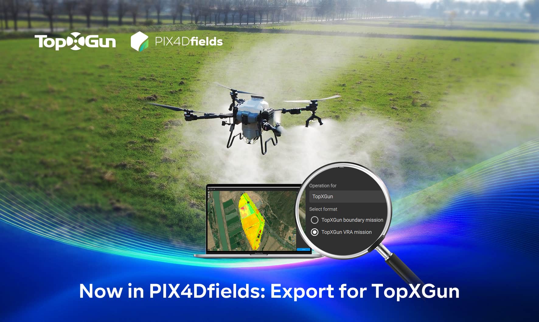 TopXGun e PIX4Dfields anunciam integração oficial para dar suporte à agricultura de precisão